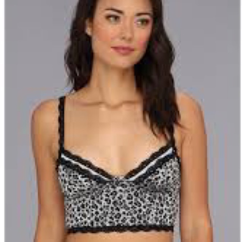 Free People intimately free bralette. Snow leopard